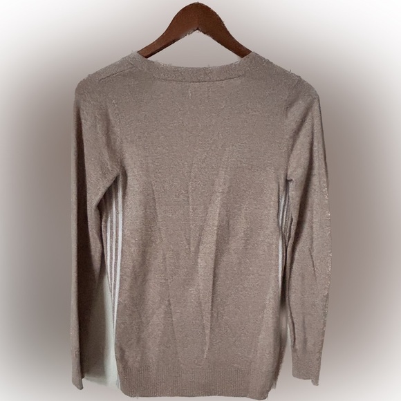 Juniors Tan SO cardigan sweater, Small - Picture 2 of 3